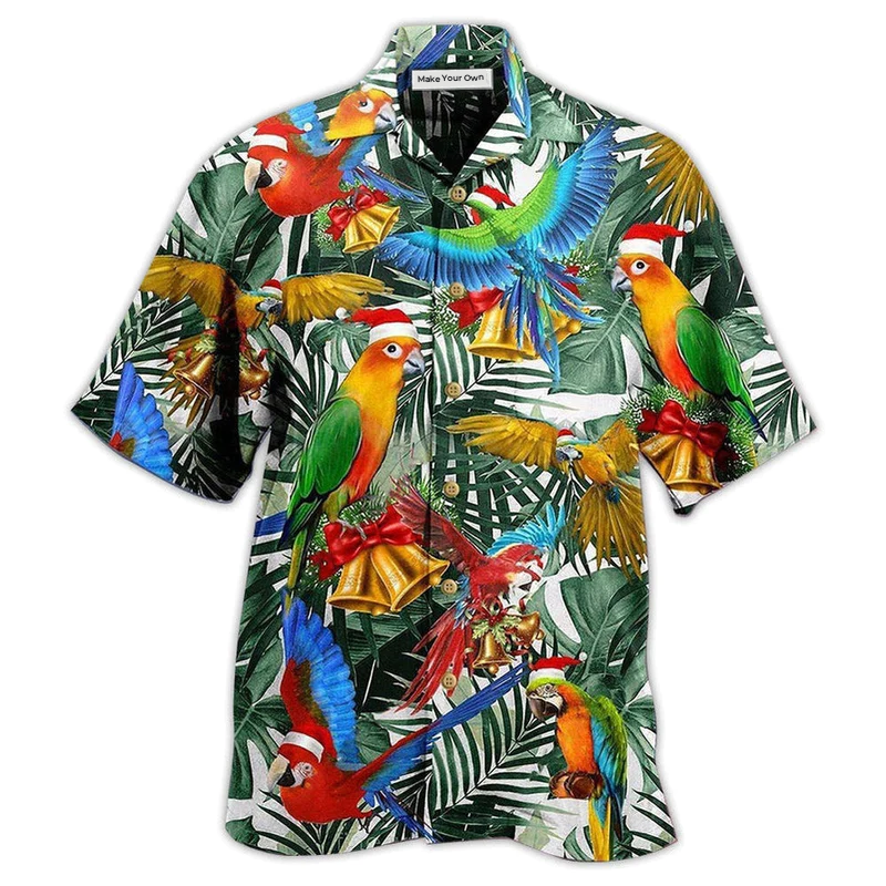 Hawaiian Shirt / Adults / S Parrot Love Xmas - Hawaiian Shirt - Reefox