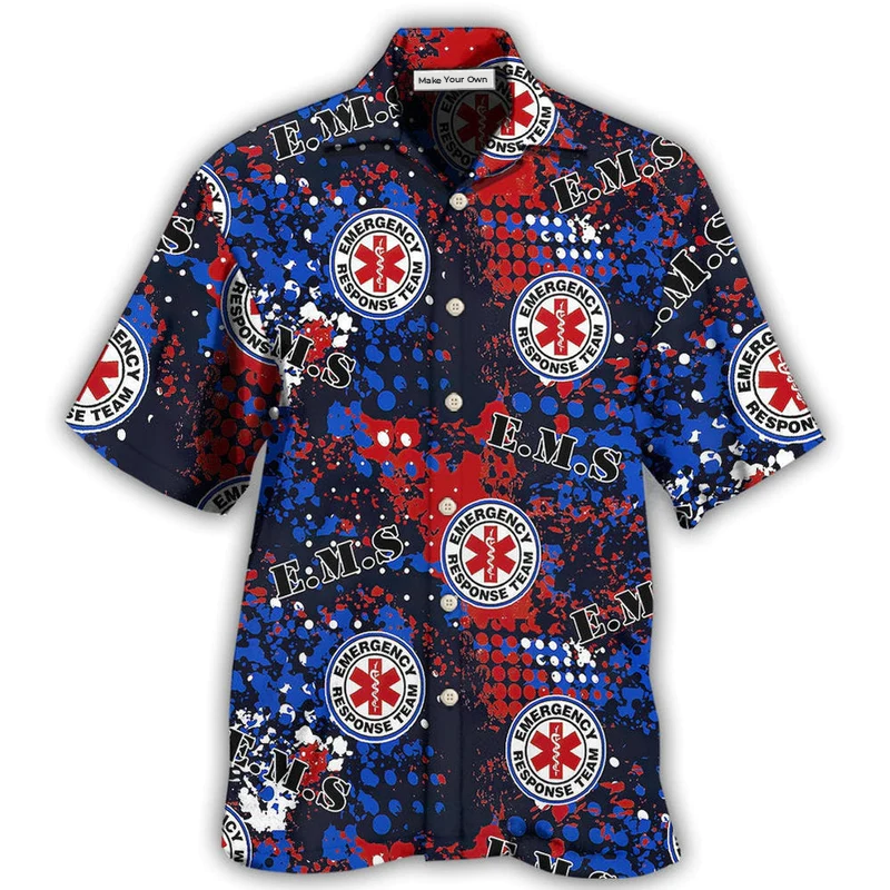 Hawaiian Shirt / Adults / S Police Military Fire And Nurses - Hawaiian Shirt - Reefox