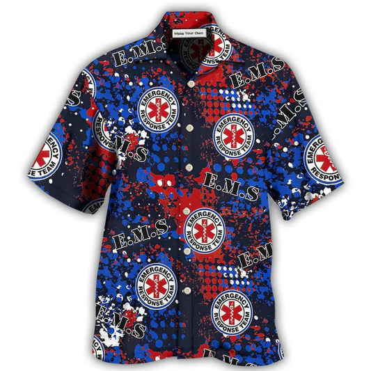 Hawaiian Shirt / Adults / S Police Military Fire And Nurses - Hawaiian Shirt - Reefox