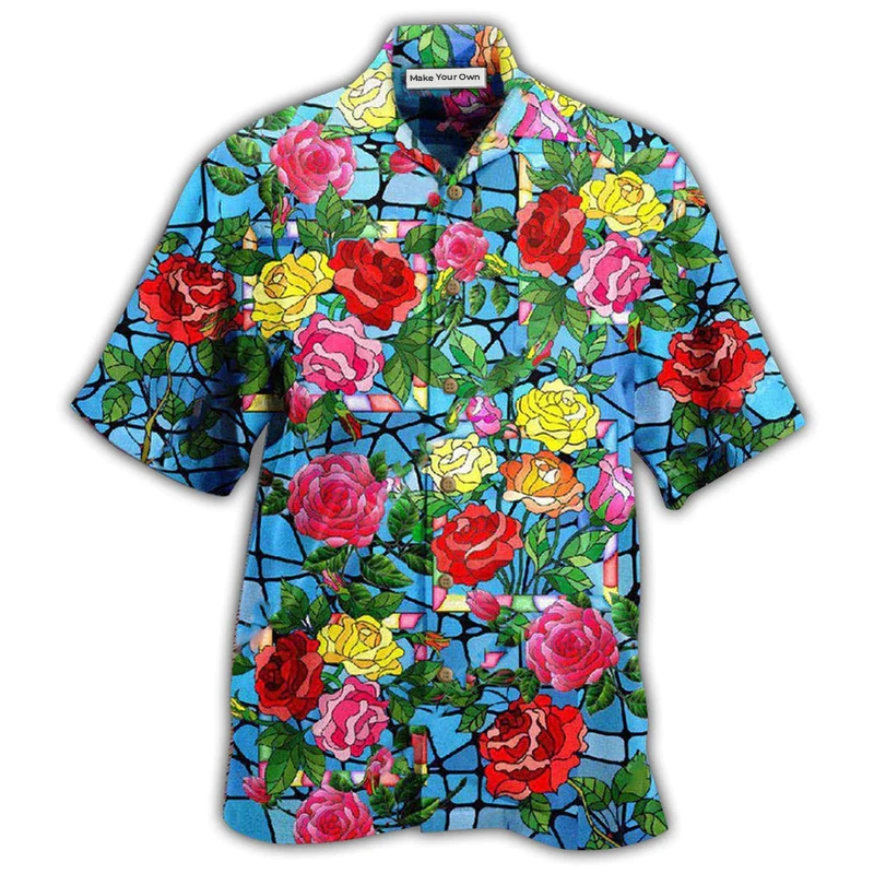 Hawaiian Shirt / Adults / S Rose Flowers Love Is A Rose That Blooms Forever - Hawaiian Shirt - Reefox