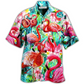Hawaiian Shirt / Adults / S Flamingo Love Pink - Hawaiian Shirt - Reefox