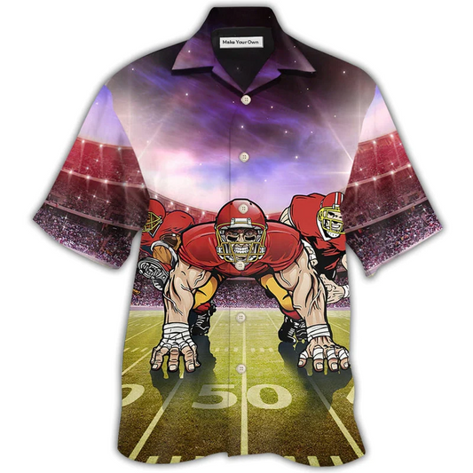 Hawaiian Shirt / Adults / S American Football Mysterious Sky Cool Style - Hawaiian Shirt - Reefox