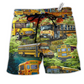 Beach Short / Adults / S Bus Stop Talking Just Say 10-4 School Bus Driver Stunning - Beach Short Reefox - Owls Matrix LTD