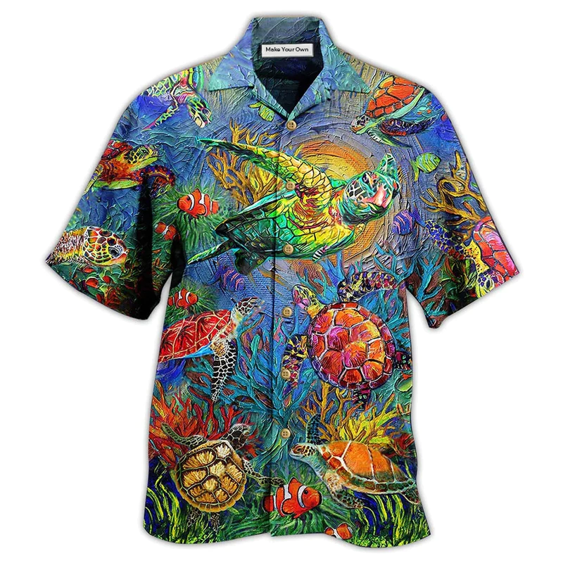 Hawaiian Shirt / Adults / S Turtle Have A Turtley Awesome Day - Hawaiian Shirt - Reefox