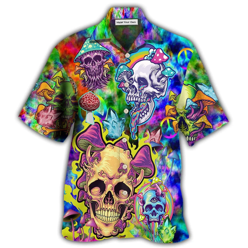Skull Life Style Mushroom - Hawaiian Shirt - Reefox