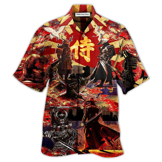 Hawaiian Shirt / Adults / S Samurai Don't Fear Of Death Fear The Unlived Life Samurai - Hawaiian Shirt - Reefox