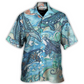 Hawaiian Shirt / Adults / S Shark Jumping In The Ocean Stained Glass - Hawaiian Shirt - Reefox