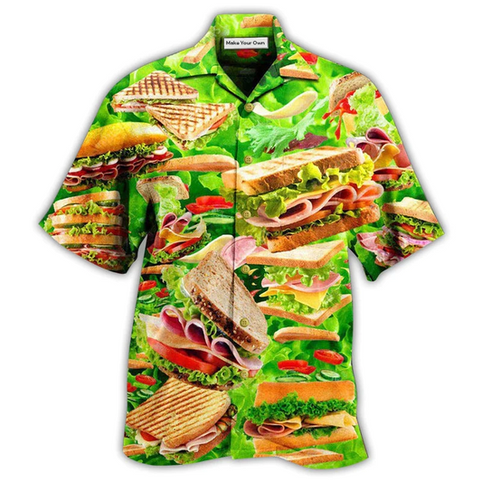 Hawaiian Shirt / Adults / S Food All You Need Is Love And A Delicious Tasty Sandwich - Hawaiian Shirt - Reefox