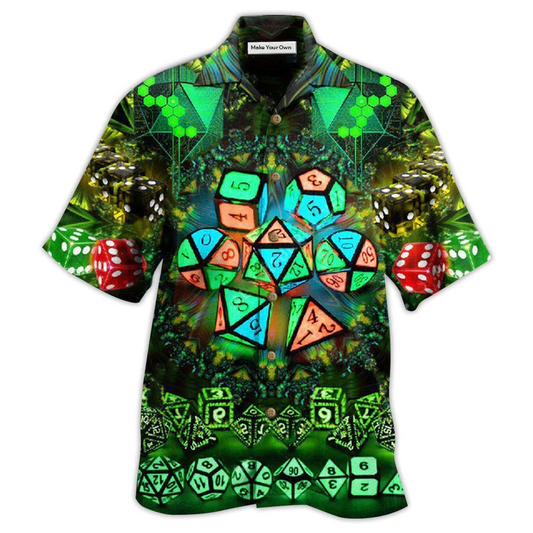 Hawaiian Shirt / Adults / S D20 Glowing Kaleidoscope Dice - Hawaiian Shirt - Reefox