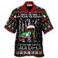 Hawaiian Shirt / Adults / S Black Cat Wreck The Tree Light Funny Ugly Style Christmas - Hawaiian Shirt - Reefox