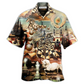 Hawaiian Shirt / Adults / S Chess Power Of The Knights In Chess Vintage - Hawaiian Shirt - Reefox