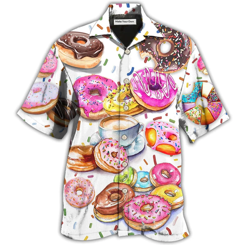 Hawaiian Shirt / Adults / S Donut Delicious Colorful Style - Hawaiian Shirt - Reefox