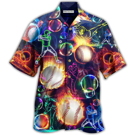 Hawaiian Shirt / Adults / S Baseball The Others Chase My Ball Funny Fire - Hawaiian Shirt - Reefox