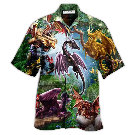 Hawaiian Shirt / Adults / S Dragon Fly Love Life Love Sky - Hawaiian Shirt - Reefox