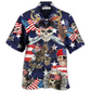 Hawaiian Shirt / Adults / S Pirate Skeleton America Independence Day - Hawaiian Shirt - Reefox