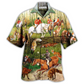 Hawaiian Shirt / Adults / S Fox Hunting Weekend Forecast 100 Chanceof - Hawaiian Shirt - Reefox