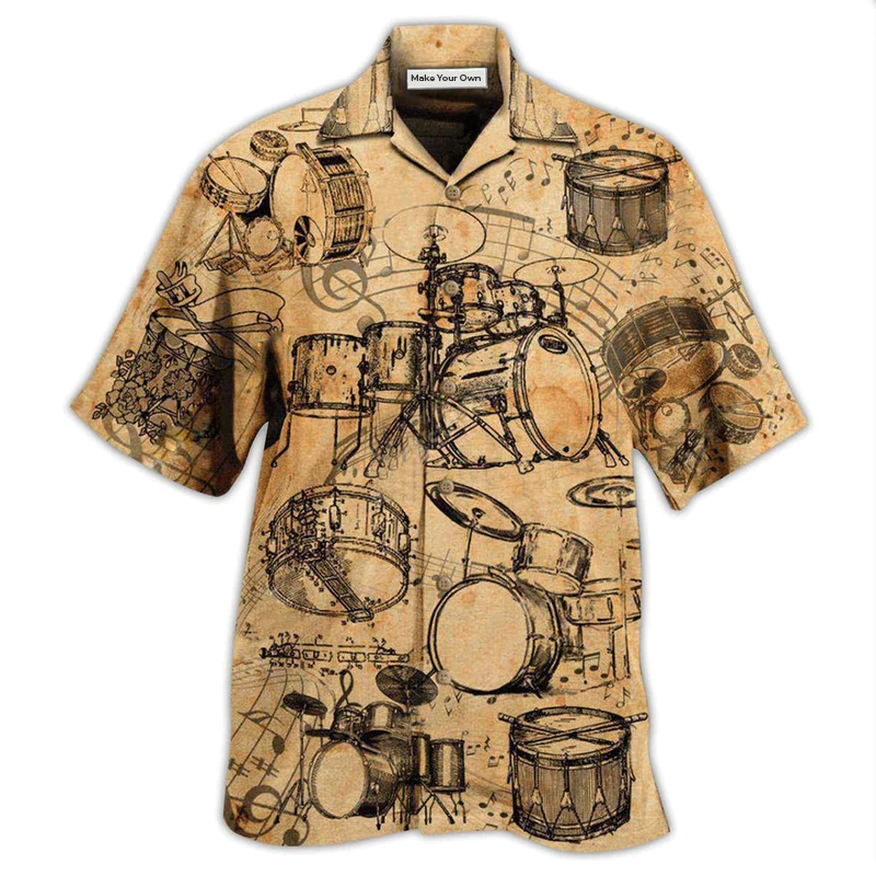 Hawaiian Shirt / Adults / S Drum No Life Know Drums Know Life - Hawaiian Shirt - Reefox