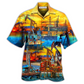 Hawaiian Shirt / Adults / S Oil Sunset At The Oil Field - Hawaiian Shirt - Reefox