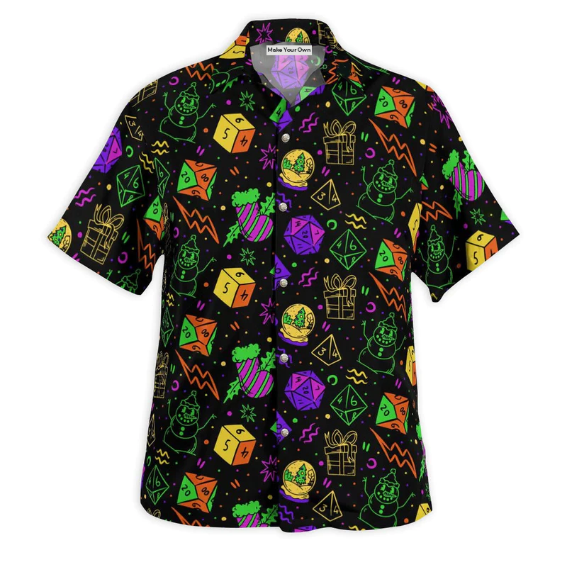 DnD Christmas DnD Dice Set - Hawaiian Shirt - Reefox