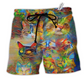 Beach Short / Adults / S Cat Lovely Amazing Cats - Beach Short Reefox - Owls Matrix LTD