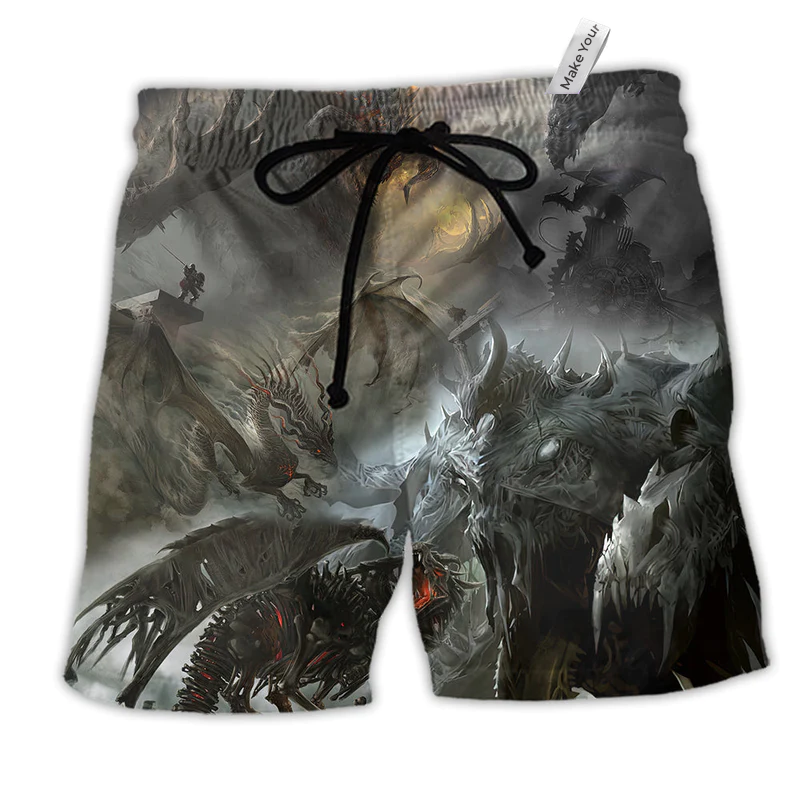 Beach Short / Adults / S Monster Apocalypse Coming For Us - Beach Short Reefox - Owls Matrix LTD