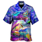 Hawaiian Shirt / Adults / S Dolphin Rainbow Jumping Into New World - Hawaiian Shirt - Reefox