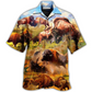 Hawaiian Shirt / Adults / S Bison Animals Bison In Wild Battle To Live - Hawaiian Shirt - Reefox