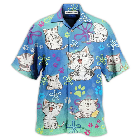 Hawaiian Shirt / Adults / S Cat All I Need Is Love And A Lovely Cat - Hawaiian Shirt - Reefox