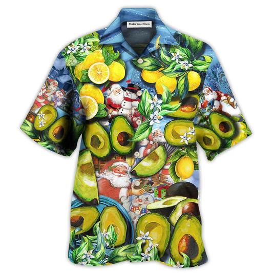 Hawaiian Shirt / Adults / S Fruit Avocado Lemon Summer Time Christmas - Hawaiian Shirt - Reefox