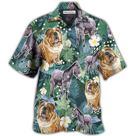 Hawaiian Shirt / Adults / S Shar Pei Dog I Like Dogs And Donkeys - Hawaiian Shirt - Reefox