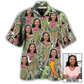 Hawaiian Shirt / Adults / S Black Woman Face Amazing Tropical Leaves Custom Photo - Hawaiian Shirt - Reefox