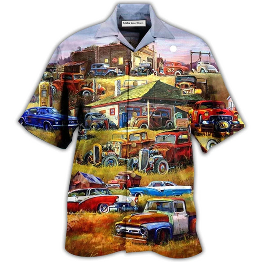 Hawaiian Shirt / Adults / S Car Being With The Classic Is A Bless Car - Hawaiian Shirt - Reefox