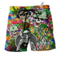 Beach Short / Adults / S Skull Love Life So High - Beach Short Reefox - Owls Matrix LTD