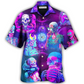 Skull Psychic Skull Face Future Style With Purple - Hawaiian Shirt - Reefox