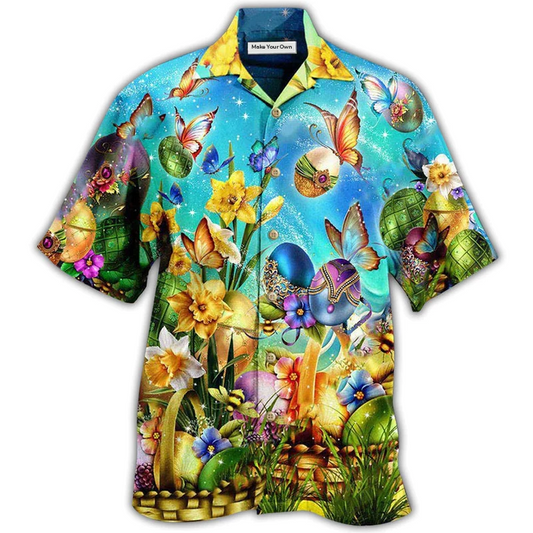 Hawaiian Shirt / Adults / S Butterfly Easter Have A Blessed Butterfly - Hawaiian Shirt - Reefox