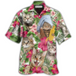 Hawaiian Shirt / Adults / S Cat Funny Tabby Cat Tropical Floral - Hawaiian Shirt - Reefox