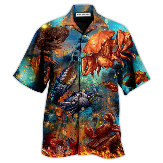 Hawaiian Shirt / Adults / S Crab Let's Get Crackin' In Ocean - Hawaiian Shirt - Reefox