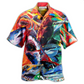 Hawaiian Shirt / Adults / S Shark Colorful Just Wanna Have Fun - Hawaiian Shirt - Reefox