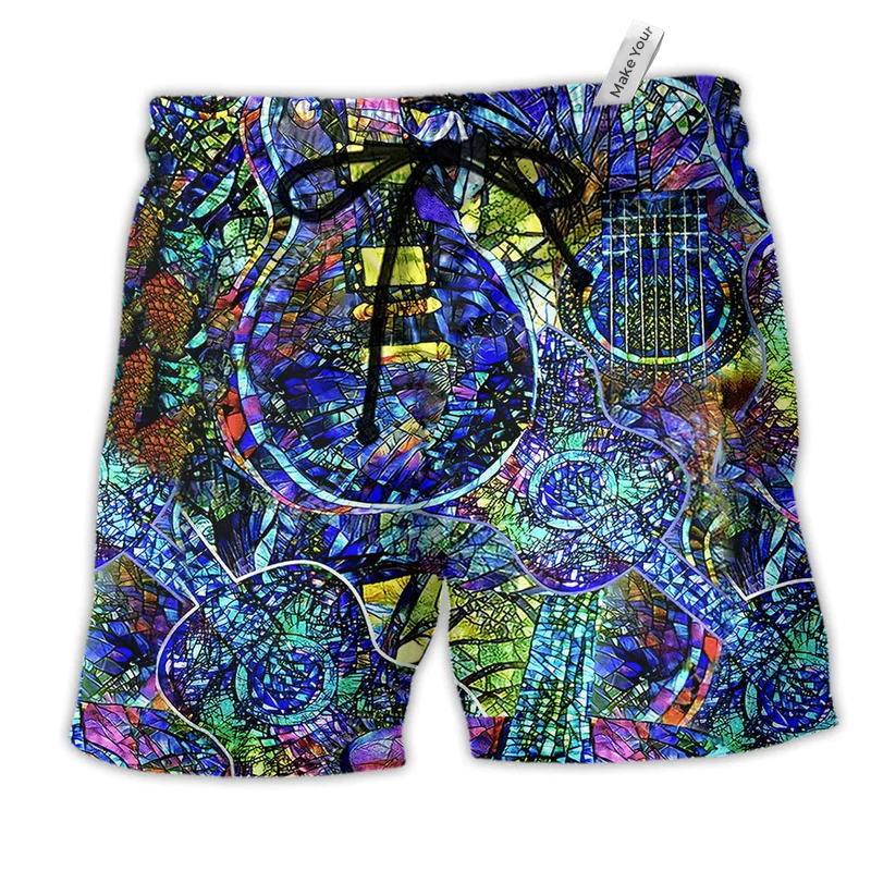Beach Short / Adults / S Guitar Love Music Life - Beach Short Reefox - Owls Matrix LTD