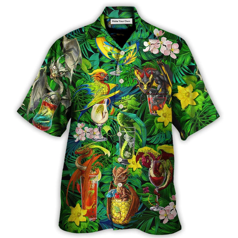 Hawaiian Shirt / Adults / S Cocktail And Dragon Tropical Hello Summer - Hawaiian Shirt - Reefox