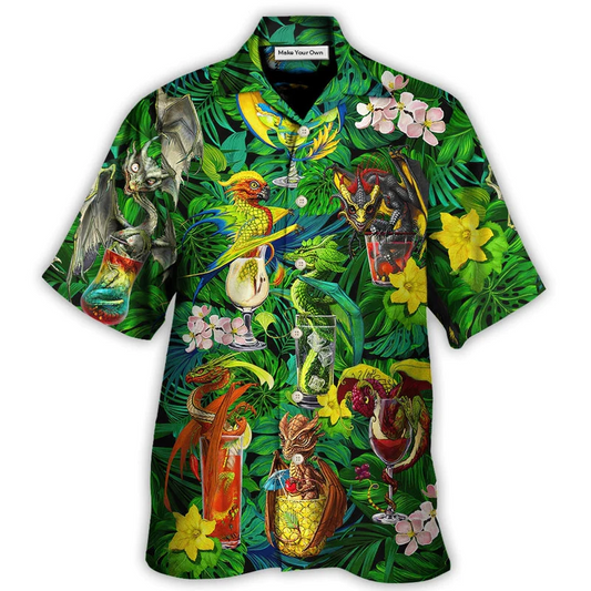 Hawaiian Shirt / Adults / S Cocktail And Dragon Tropical Hello Summer - Hawaiian Shirt - Reefox