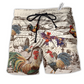 Beach Short / Adults / S Chicken Awesome Farmer Roosters - Beach Short Reefox - Owls Matrix LTD