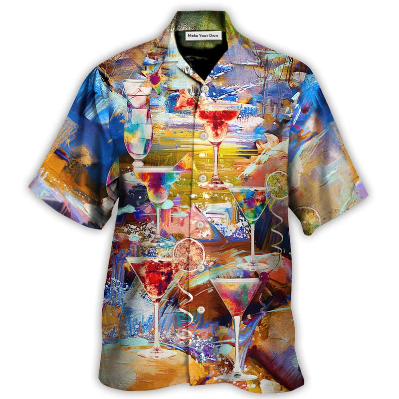 Hawaiian Shirt / Adults / S Cocktail Drinks Glass Awesome - Hawaiian Shirt - Reefox