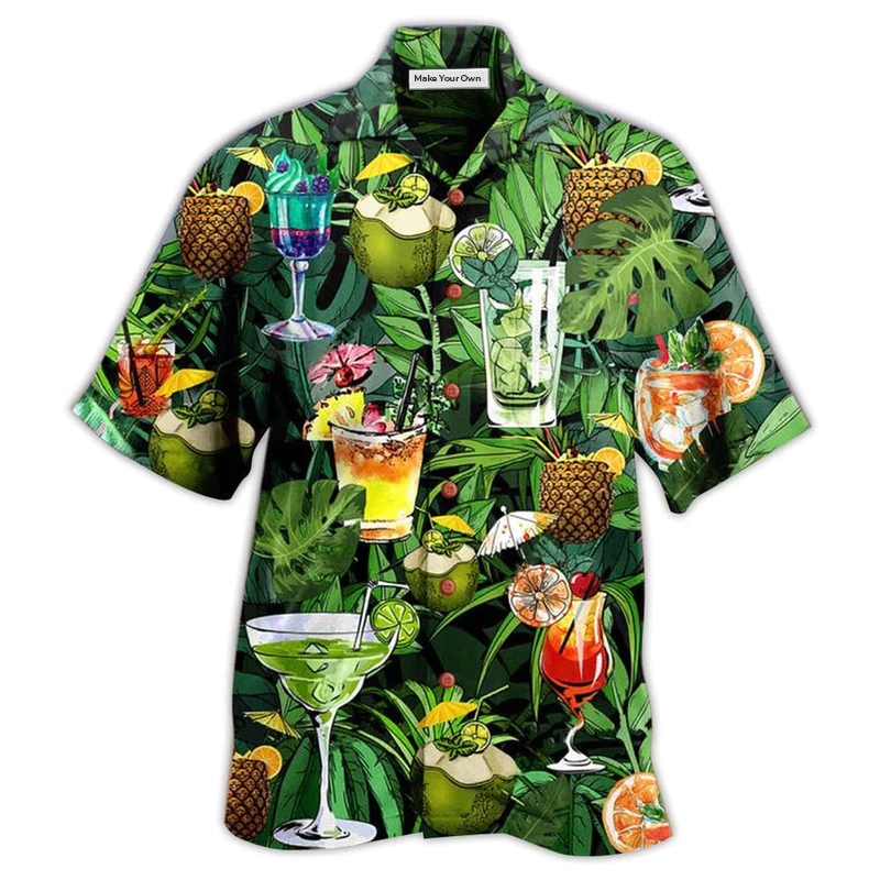 Hawaiian Shirt / Adults / S Cocktail And Fruit Hello Summer - Hawaiian Shirt - Reefox