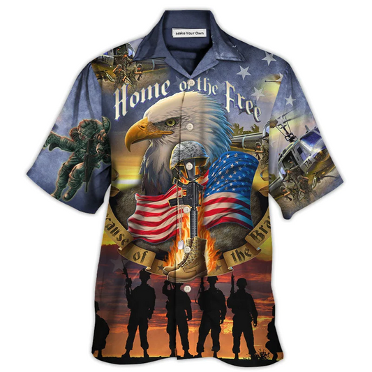 Hawaiian Shirt / Adults / S Veteran Eagle Remember The Days Veteran - Hawaiian Shirt - Reefox