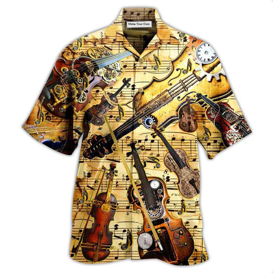 Hawaiian Shirt / Adults / S Violin Music Violin Speaks - Hawaiian Shirt - Reefox