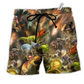 Beach Short / Adults / S Dinosaur Perish With Friends - Beach Short Reefox - Owls Matrix LTD