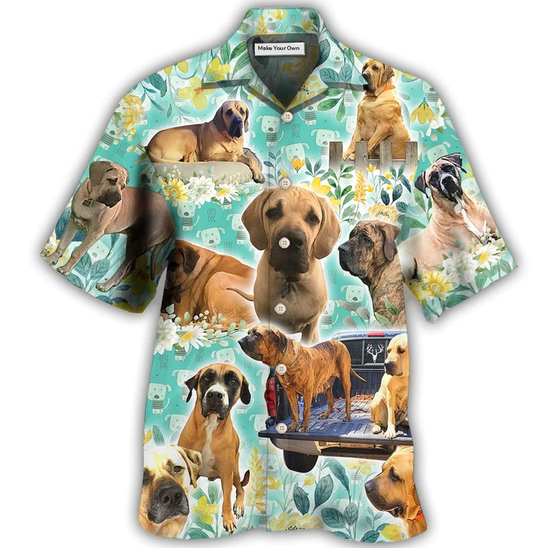 Hawaiian Shirt / Adults / S Dog Love Dog Floral - Hawaiian Shirt - Reefox