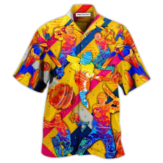 Hawaiian Shirt / Adults / S Cricket Life Is Better With Cricket In Blue - Hawaiian Shirt - Reefox