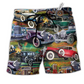 Beach Short / Adults / S Car Home Is Where You Park - Beach Short Reefox - Owls Matrix LTD